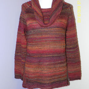 Multi Color Cow Neck Sweater